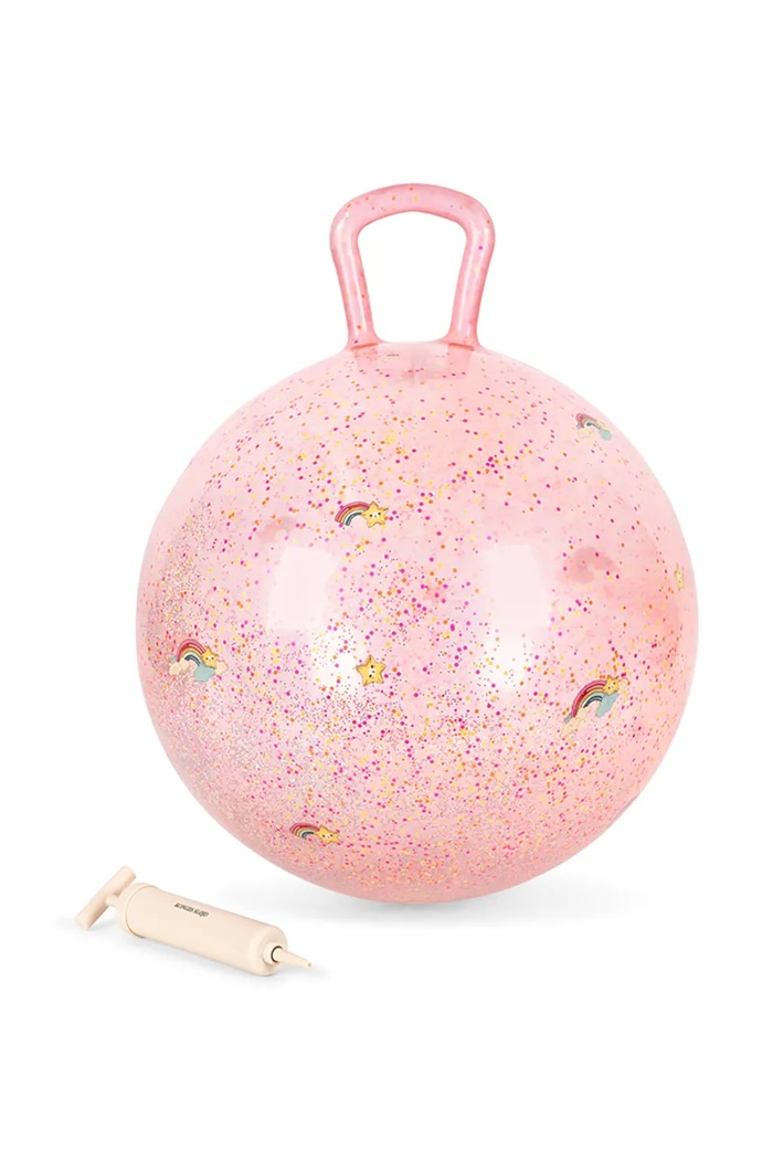 Konges Sløjd Piłka do skakania dziecięca GLITTER JUMP BALL KS106482.9BY2 różowy AW26