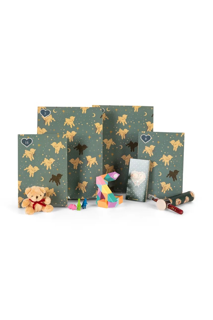 Konges Sløjd Kalendarz adwentowy dziecięcy CHRISTMAS CALENDAR WITH 24 GIFTS zielony KS106411.9BY2
