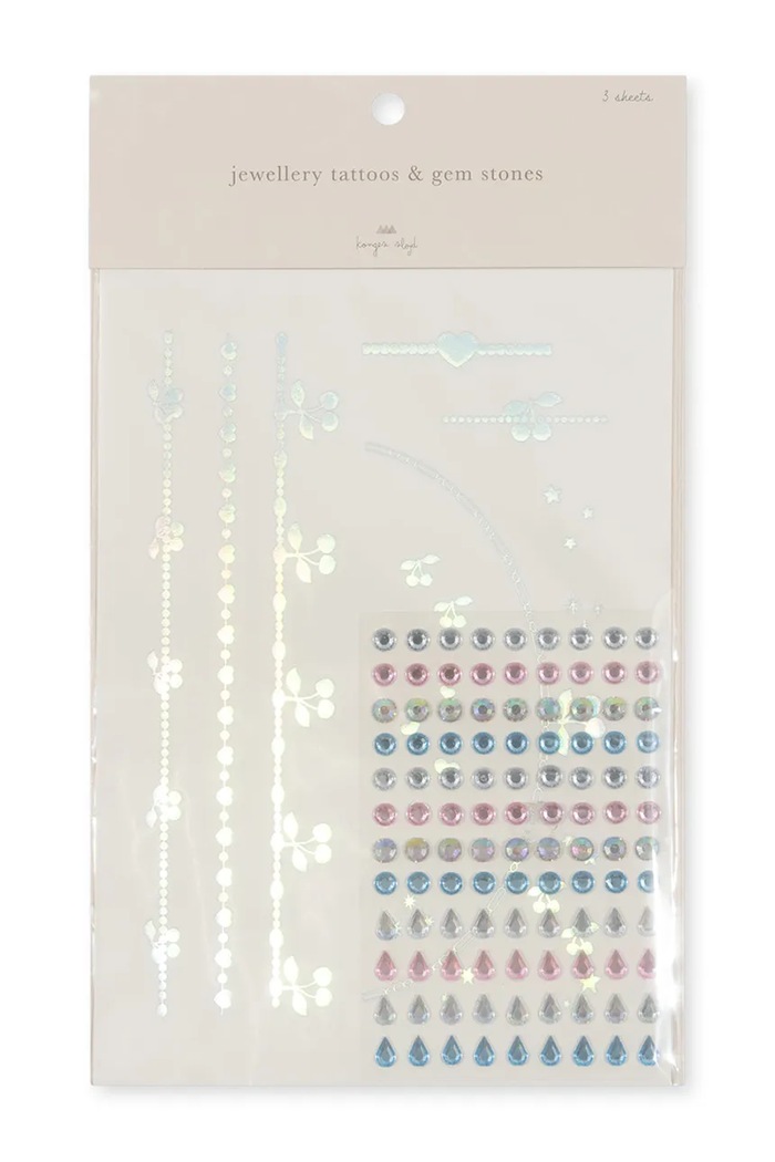 Konges Sløjd Zestaw naklejek i tatuaży dziecięcy JEWELLERY TATTOOS AND GEM STONES multicolor KS100933.9BY2