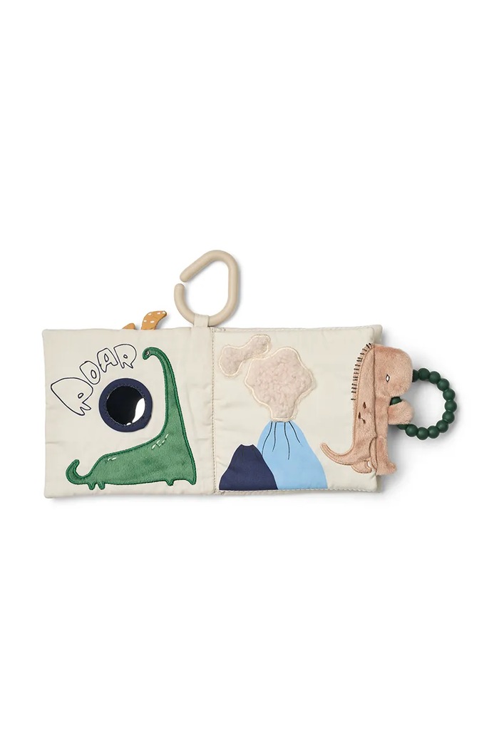 Liewood Aktivnostna knjigica otroška Fey Dino Roar Fabric Book LW21118.9BY2 bež AW26