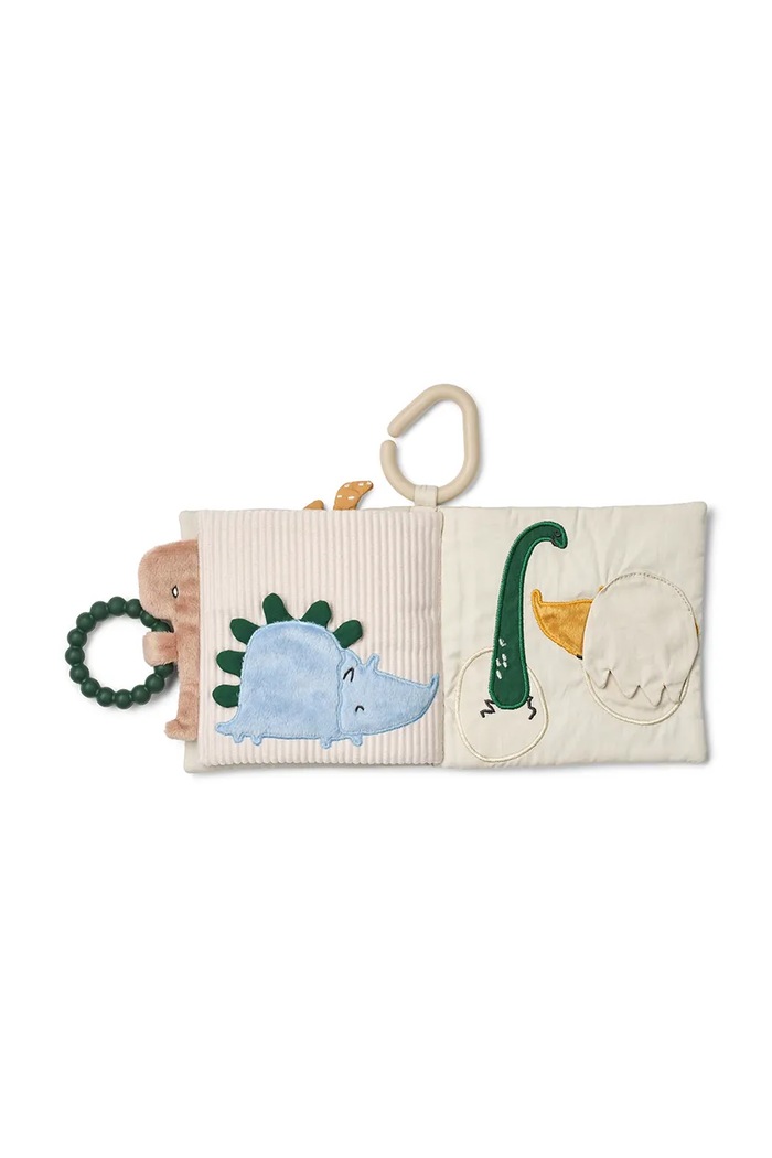 Deklice Liewood Aktivnostna knjigica otroška Fey Dino Roar Fabric Book LW21118.9BY2 bež