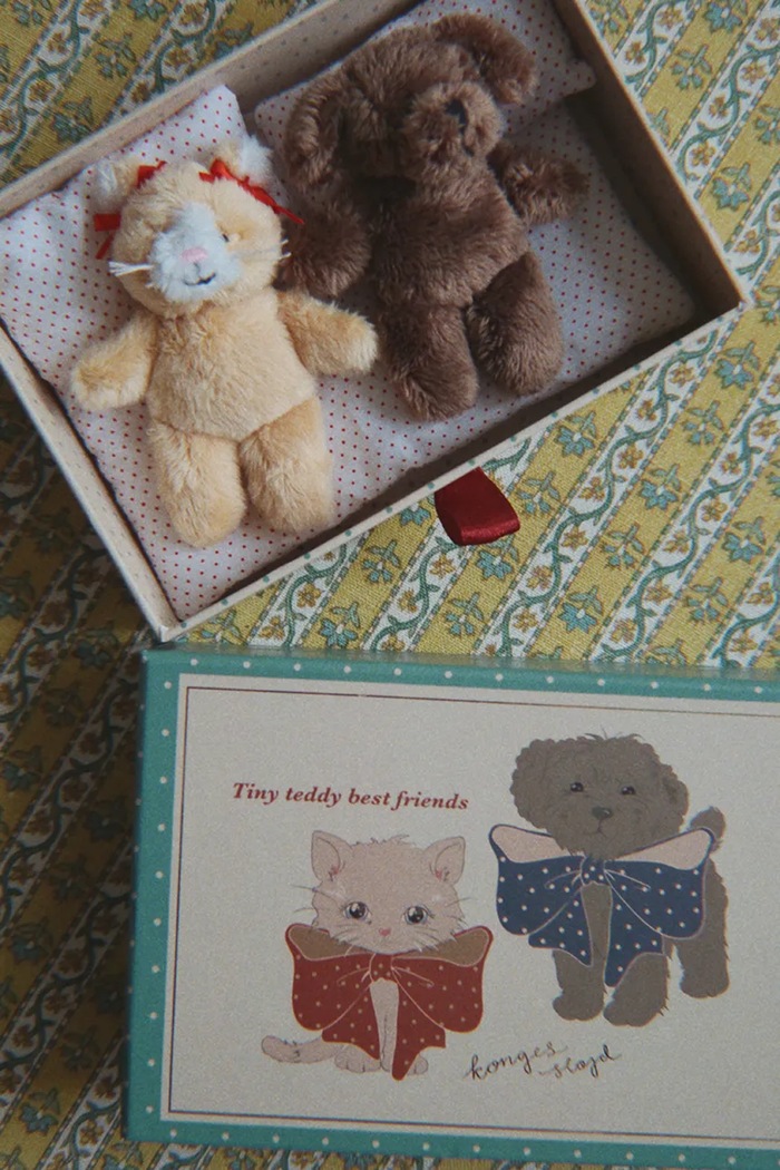 Konges Sløjd Plišasta igrača otroška TINY TEDDY BEST FRIENDS bež KS106291.9BY2