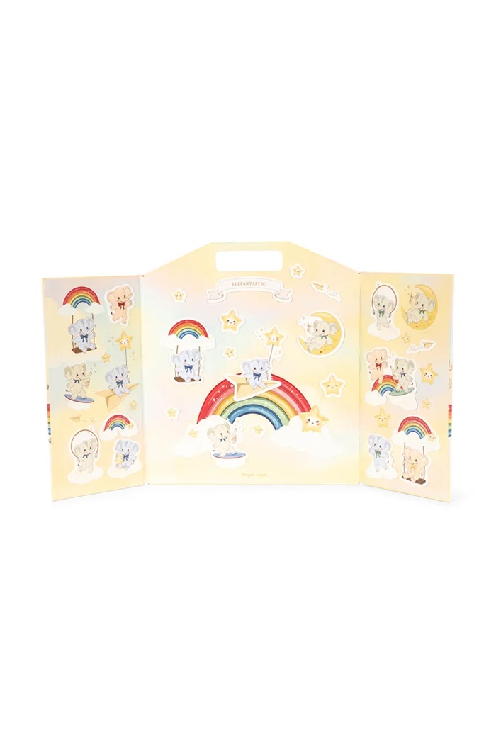 Konges Sløjd Kniha nálepiek detská MY STICKER WORLD FSC KS106185.9BY2 béžová AW26