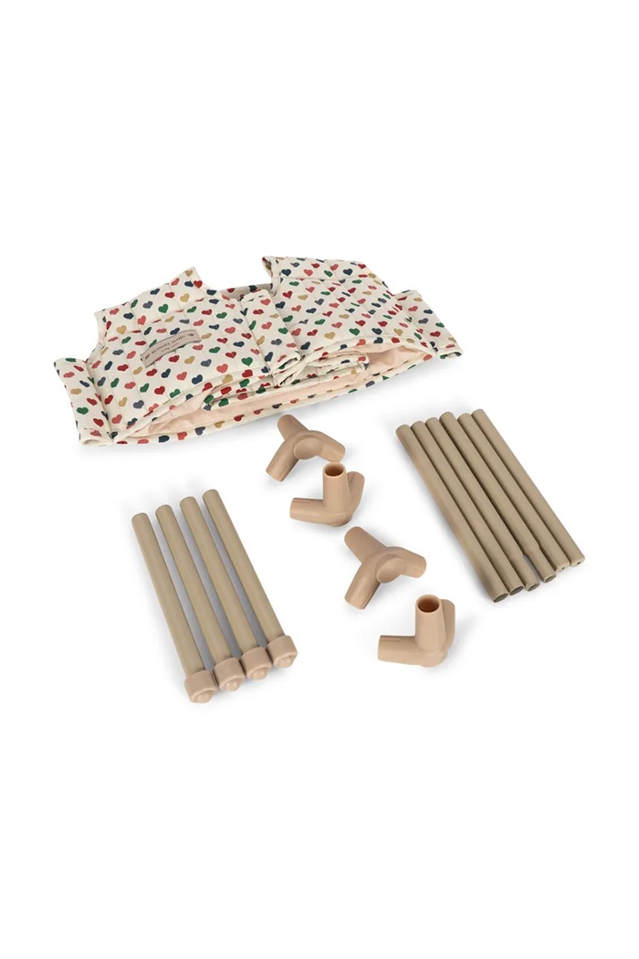 Konges Sløjd Łóżeczko dla lalek dziecięce bawełniane DOLL TRAVEL BED KS105972.9BY2