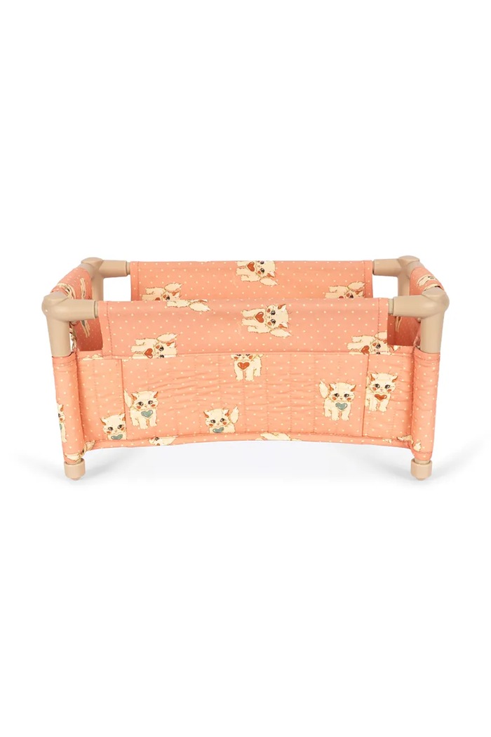 Konges Sløjd Łóżeczko dla lalek dziecięce bawełniane DOLL TRAVEL BED KS105972.9BY2 pomarańczowy AW26