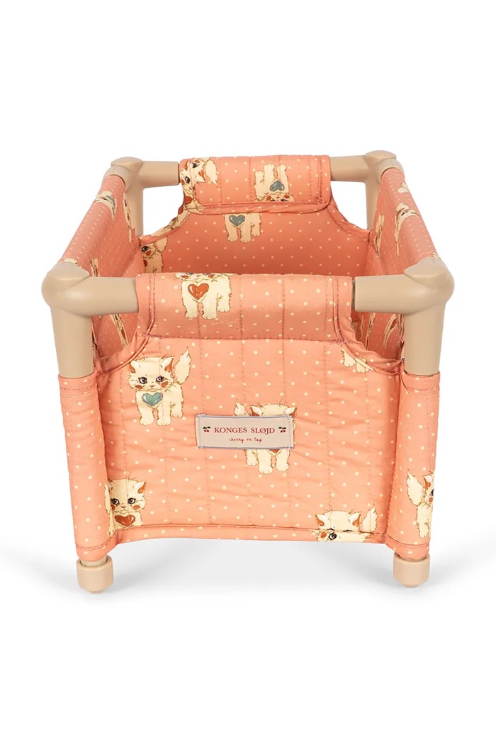 Chłopiec Konges Sløjd Łóżeczko dla lalek dziecięce bawełniane DOLL TRAVEL BED KS105972.9BY2 pomarańczowy