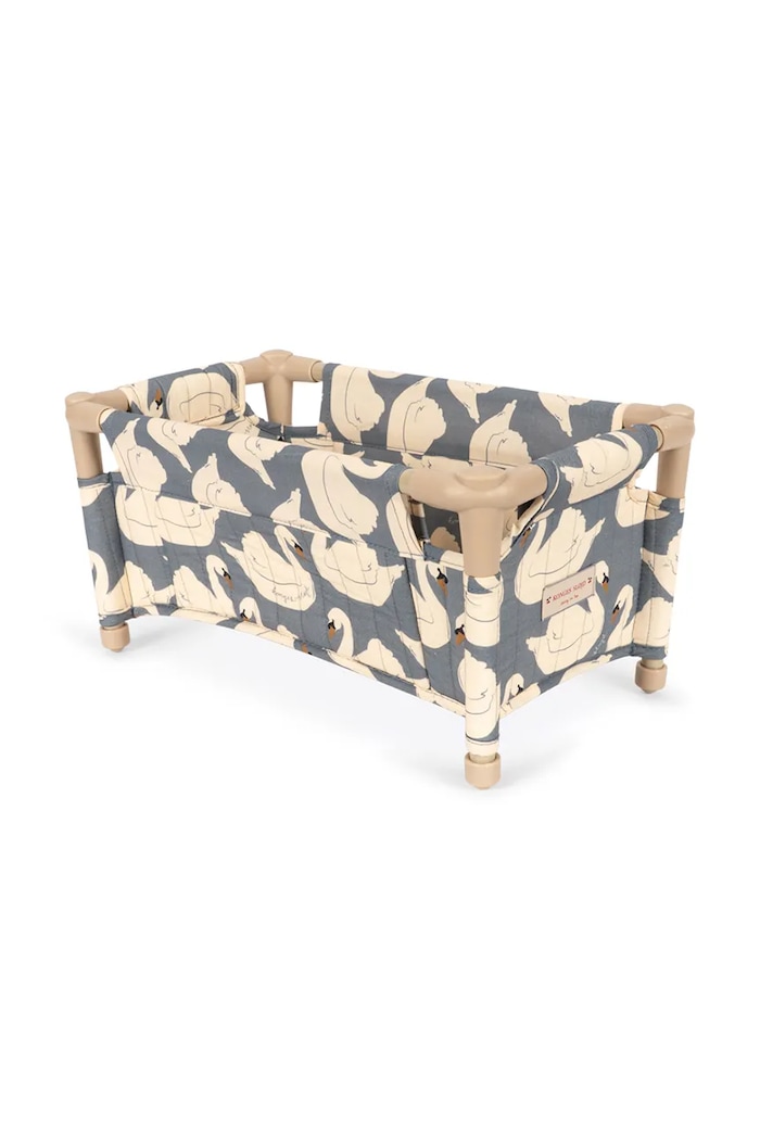 Konges Sløjd Łóżeczko dla lalek dziecięce bawełniane DOLL TRAVEL BED KS105972.9BY2 niebieski AW26