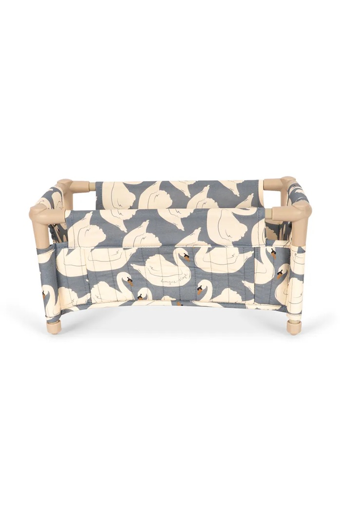 Chłopiec Konges Sløjd Łóżeczko dla lalek dziecięce bawełniane DOLL TRAVEL BED KS105972.9BY2 niebieski