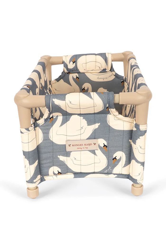 Łóżeczko dla lalek dziecięce bawełniane DOLL TRAVEL BED Konges Sløjd KS105972.9BY2 niebieski