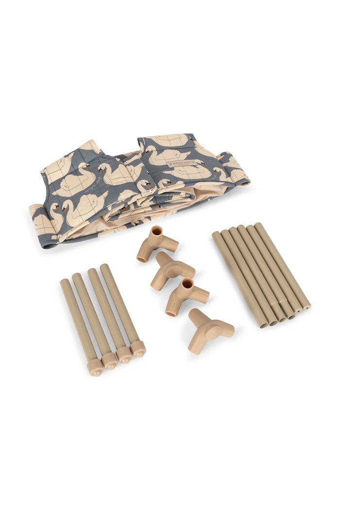 Konges Sløjd Łóżeczko dla lalek dziecięce bawełniane DOLL TRAVEL BED KS105972.9BY2