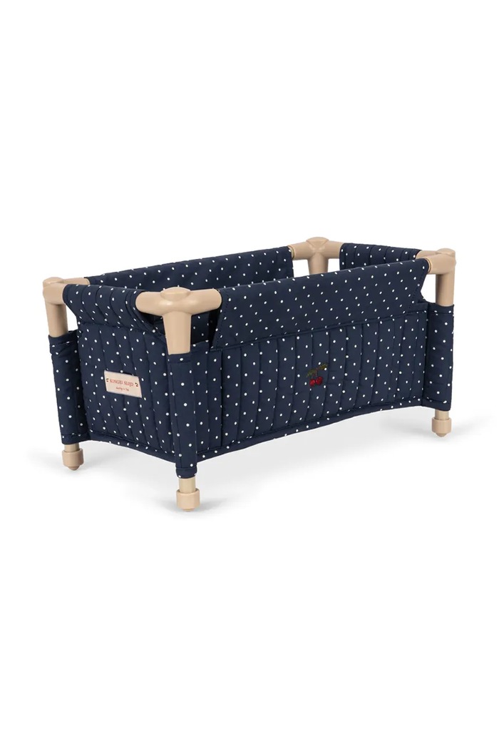 Konges Sløjd Łóżeczko dla lalek dziecięce bawełniane DOLL TRAVEL BED granatowy KS105972.9BY2