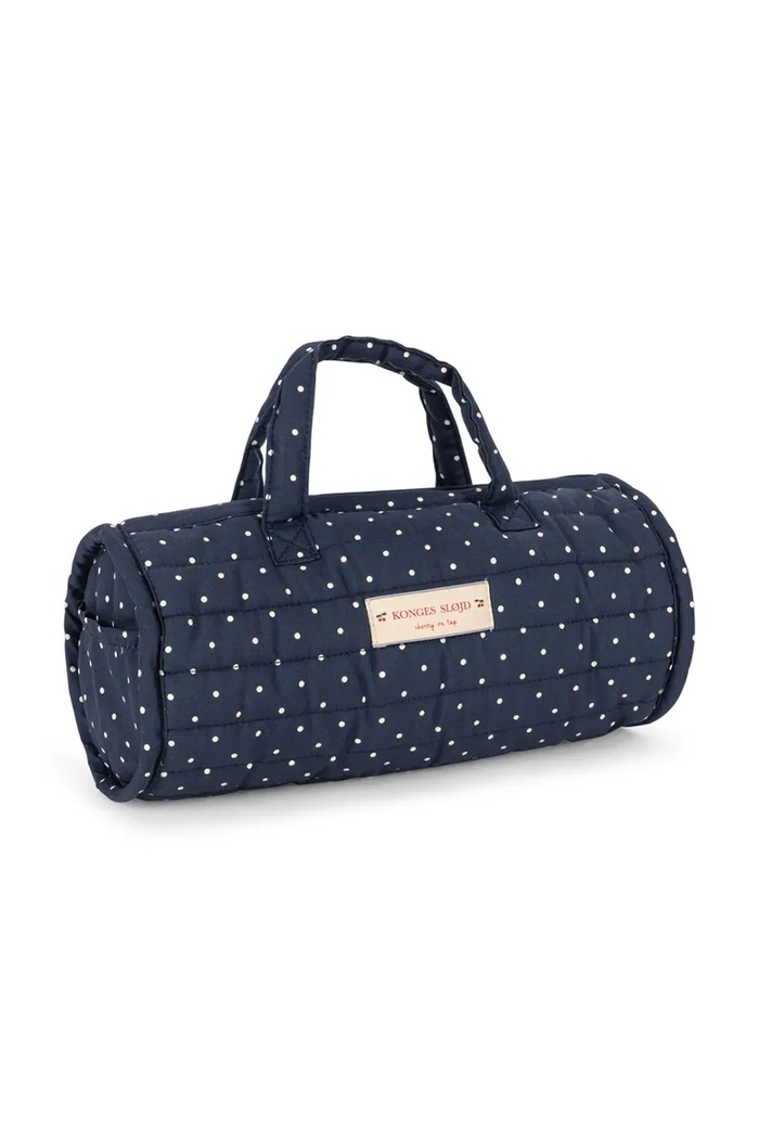 Łóżeczko dla lalek dziecięce bawełniane DOLL TRAVEL BED Konges Sløjd granatowy KS105972.9BY2