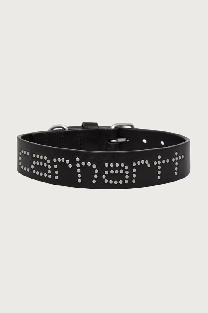 Carhartt WIP Obroża dla psa Script Studs Dog Collar I037387.4BGXX czarny AW26