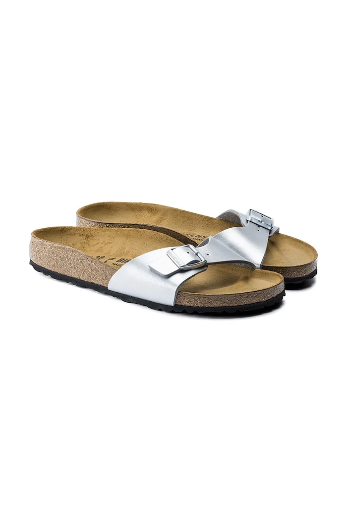 Šľapky Birkenstock Madrit strieborná 40411