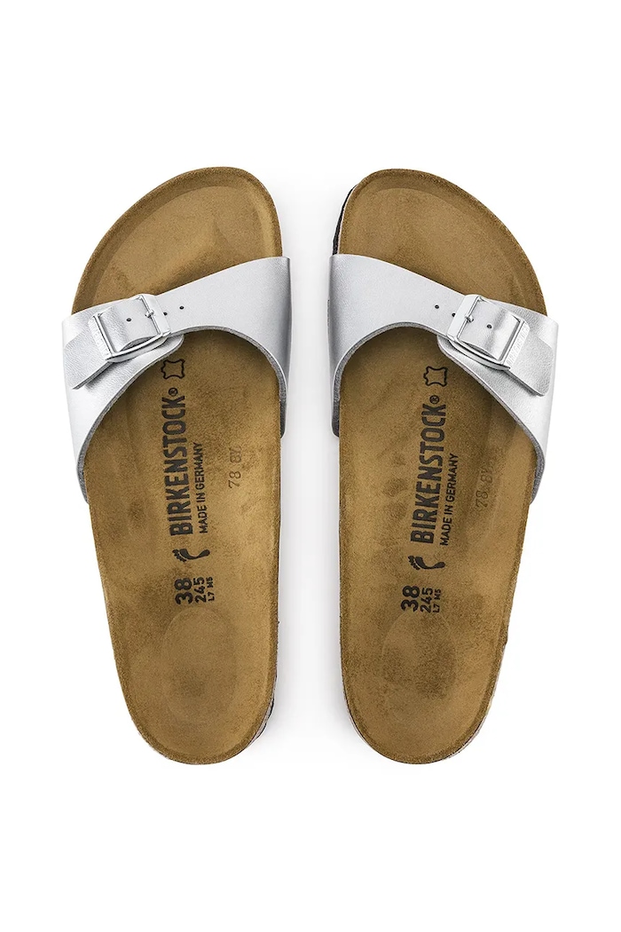 Šľapky Birkenstock Madrit 40411 strieborná