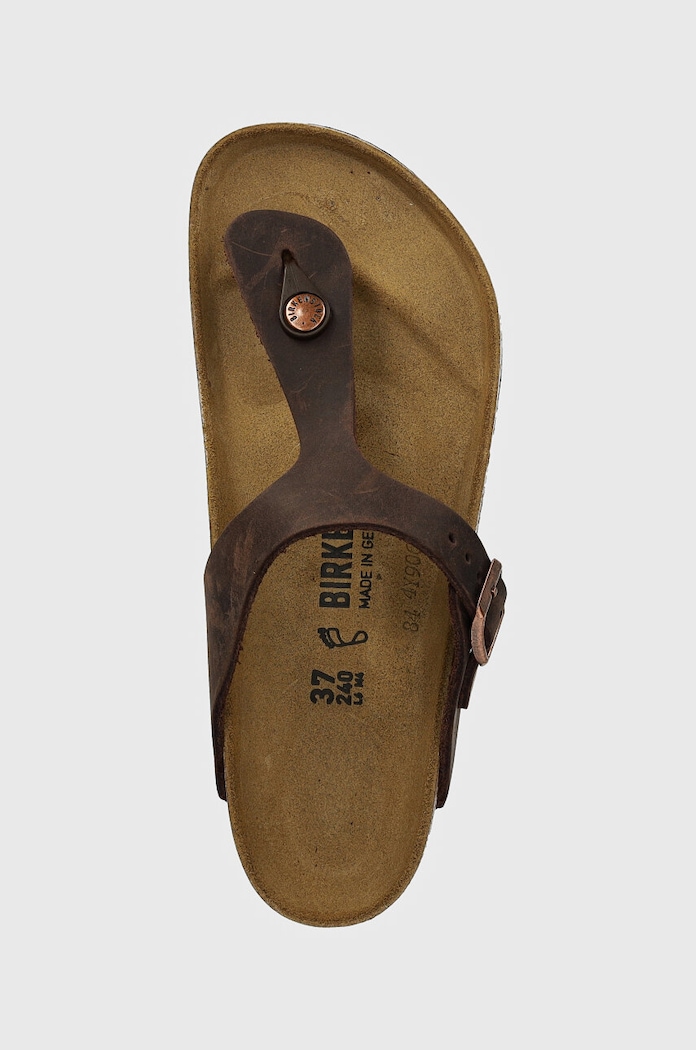 Вьетнамки из нубука Birkenstock коричневый 743831