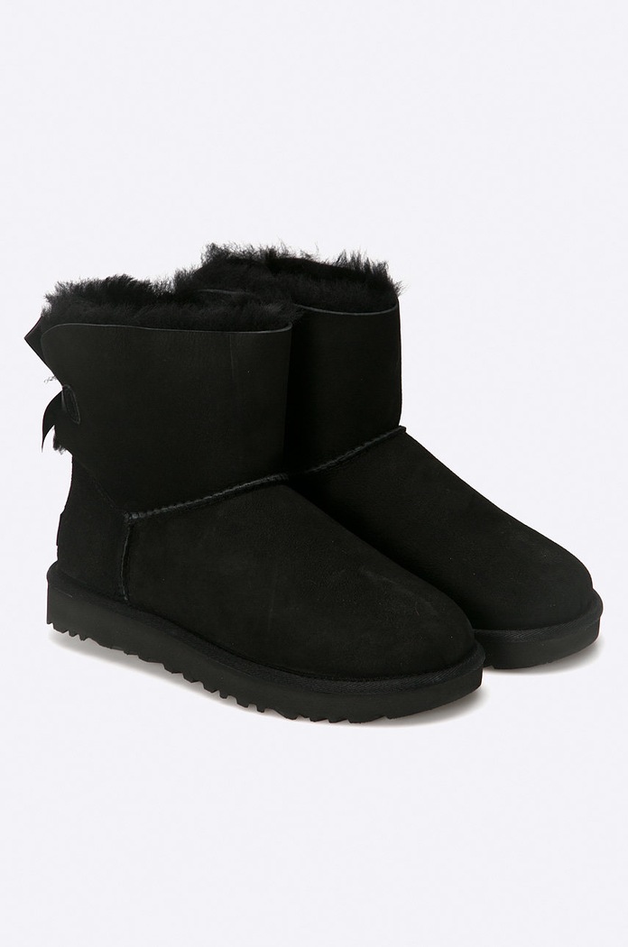 UGG suede snow boots Mini Bailey Bow II 1016501.BLK black AA00