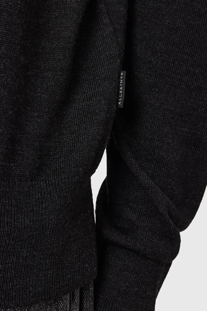 Шерстяной свитер AllSaints M047KD чёрный