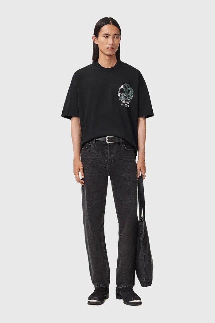 Odzież AllSaints t-shirt bawełniany M032PD czarny