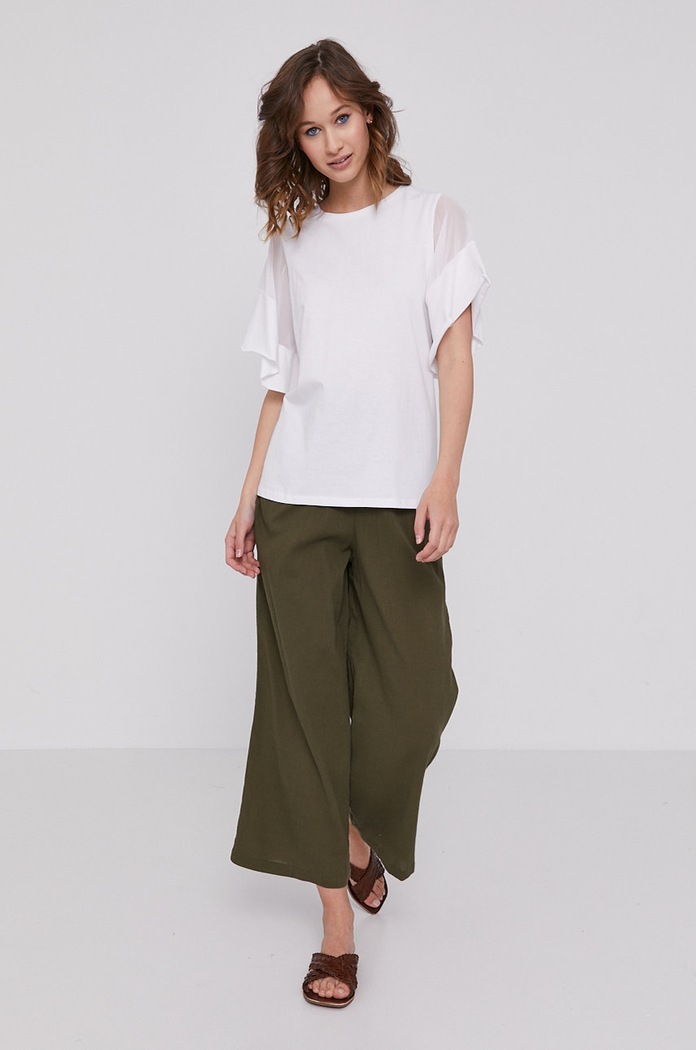 Spodnie damskie culottes zielone zielony RS20.B05