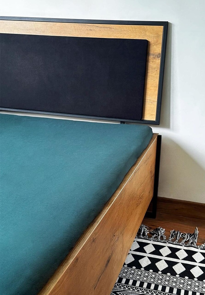 Prostěradlo s gumičkou 90 x 200 cm zelená barva tyrkysová RS22.PCU510