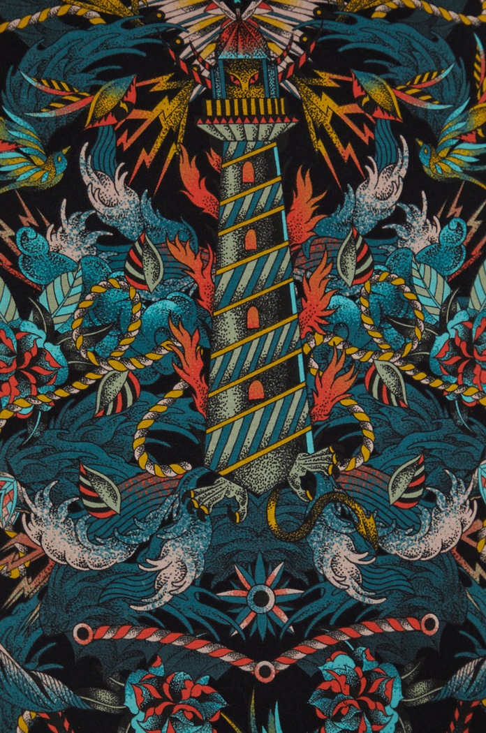 Bavlnené tričko Sailor Tattoo RS22-TSM629 čierna