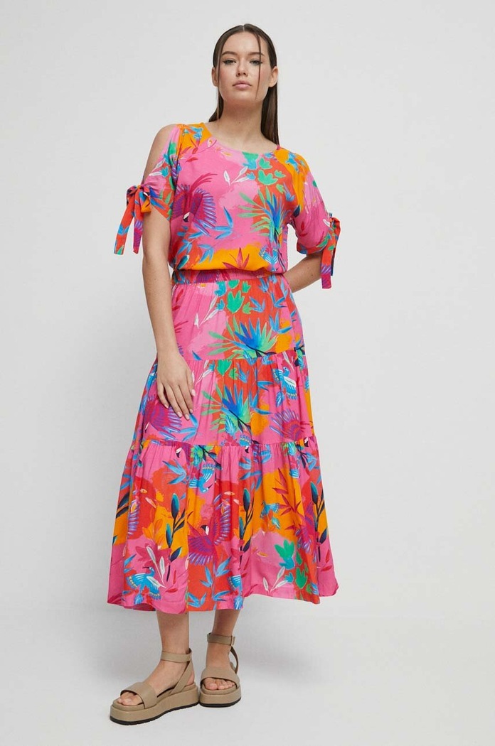 Bluzka damska wzorzysta kolor multicolor RS23.BKD902 multicolor RS23