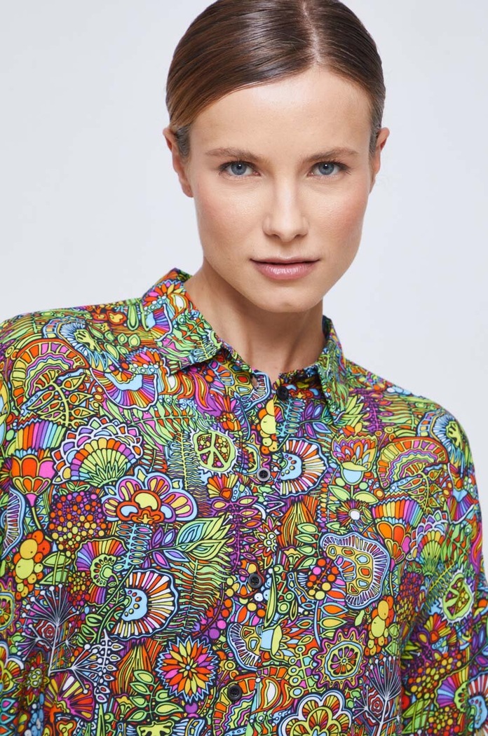 Koszula damska z kolekcji WOŚP x Medicine kolor multicolor RS23.KDD150 multicolor
