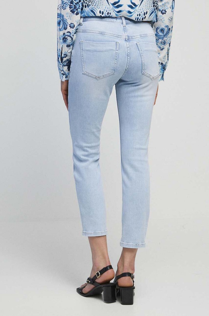 Odzież Jeansy damskie slim kolor niebieski RS23.SJDA00 niebieski