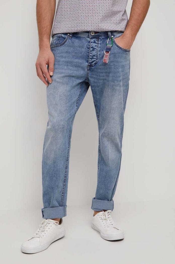 Jeansy męskie tapered kolor niebieski niebieski RS23.SJM802
