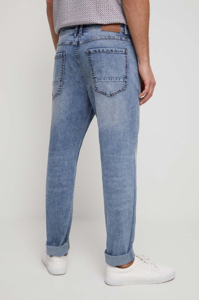Odzież Jeansy męskie tapered kolor niebieski RS23.SJM802 niebieski
