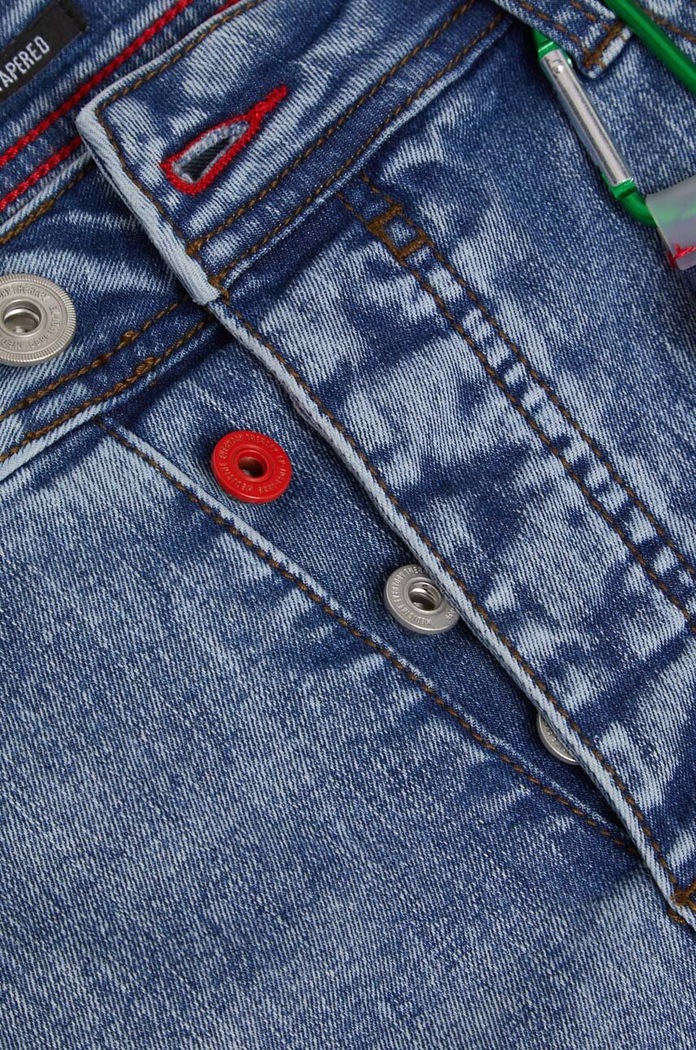 Jeansy męskie tapered kolor niebieski RS23.SJM802 niebieski
