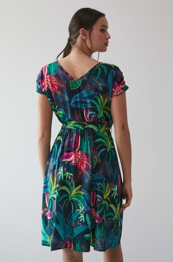 Odzież Sukienka damska wzorzysta kolor multicolor RS23.SUD090 multicolor