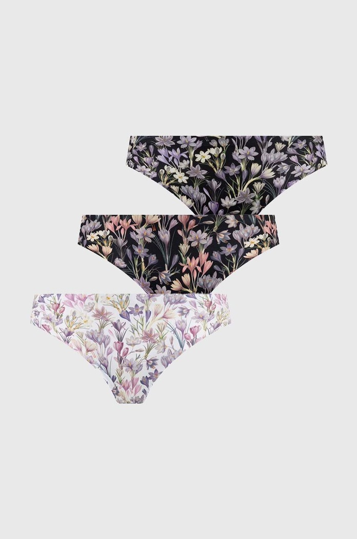 Figi damskie w kwiaty (3-pack) kolor multicolor RS24-BID201 multicolor RS24