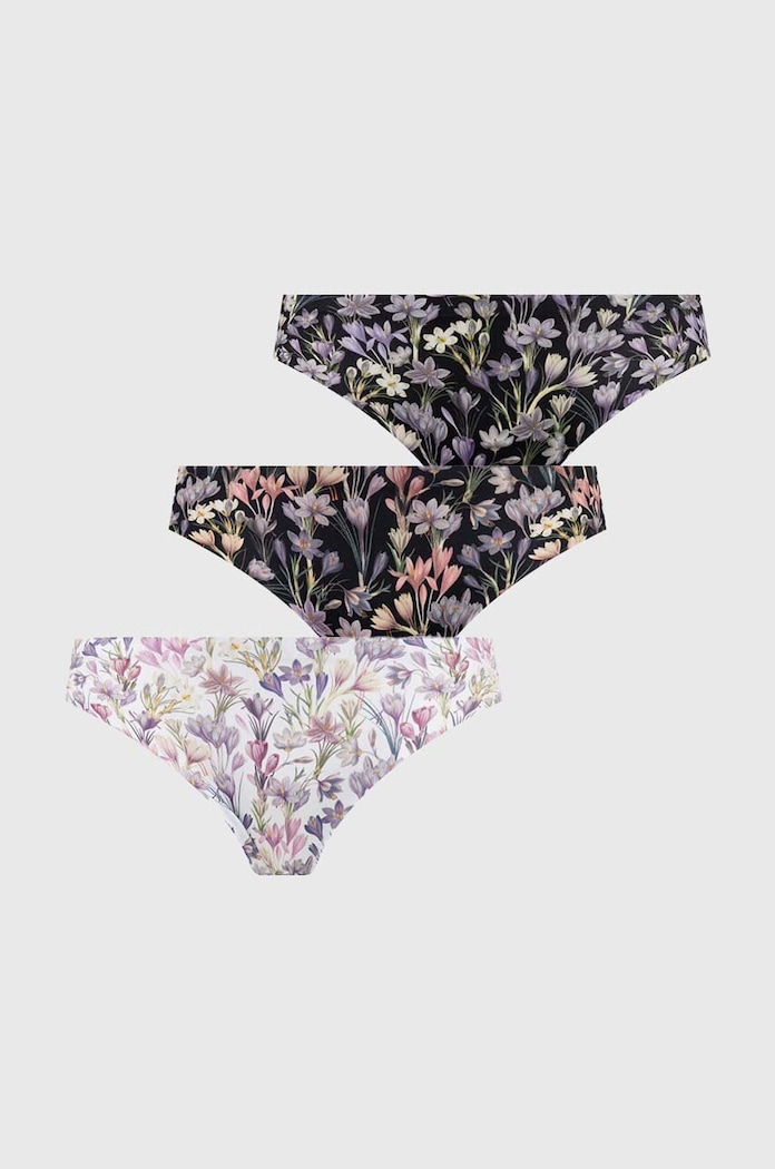 Figi damskie w kwiaty (3-pack) kolor multicolor RS24-BID201 multicolor RS24