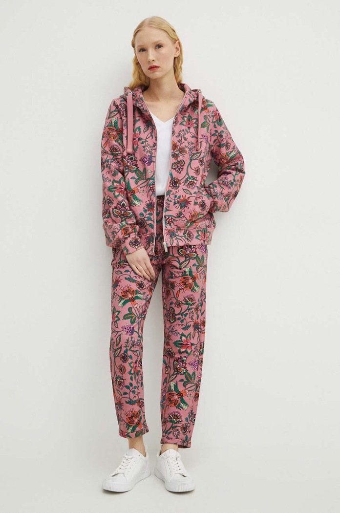 Bluza damska wzorzysta kolor różowy RS24.BLD011 różowy RS24