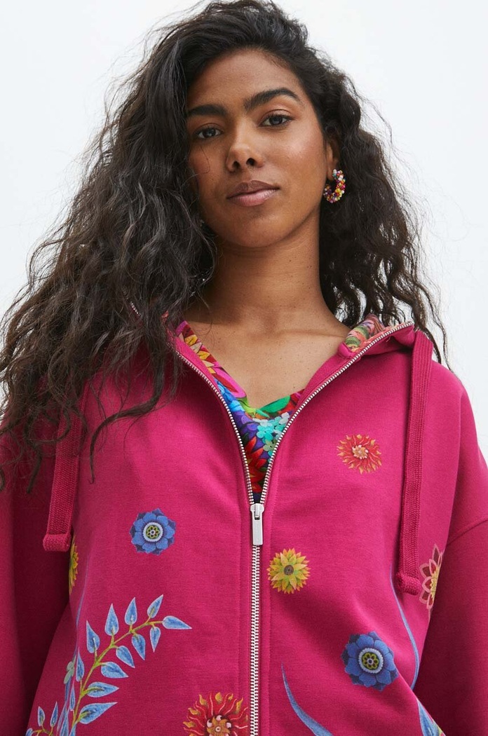 Bluza damska z kolekcji Jane Tattersfield x Medicine kolor różowy RS24-BLD850 różowy