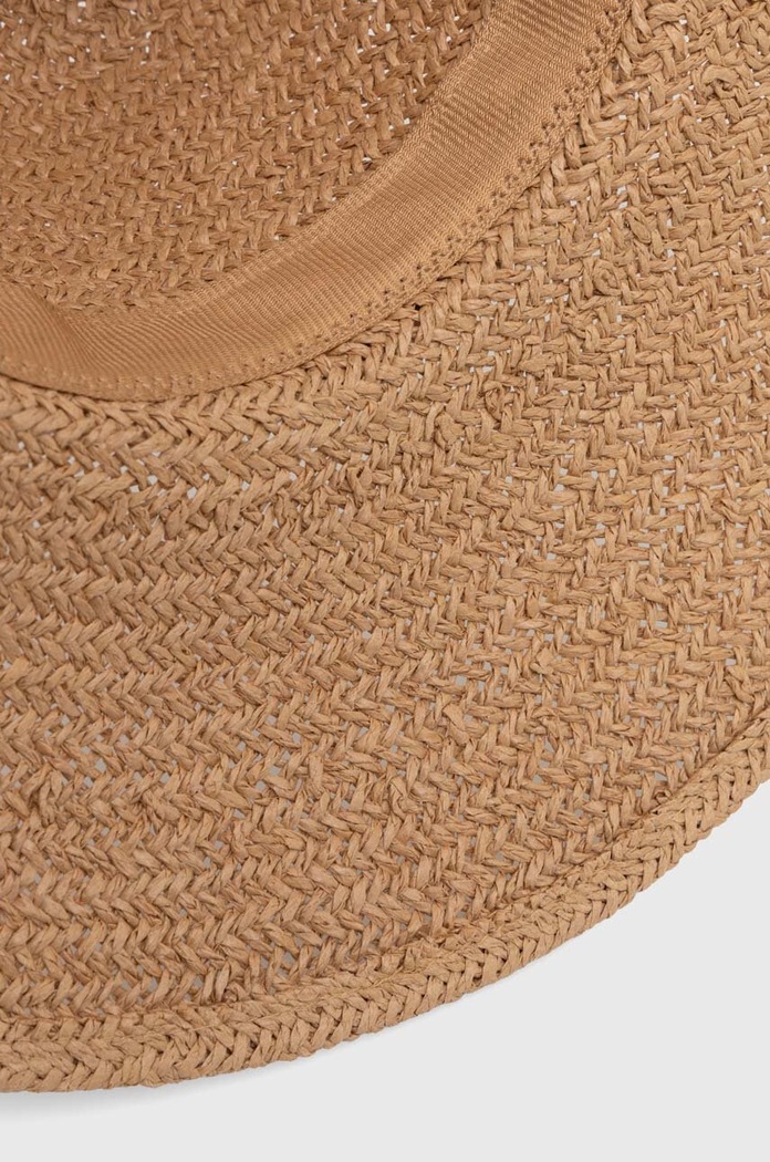 Klobouk dámský pletený s ozdobnou aplikací béžová barva béžová RS24.CAD713
