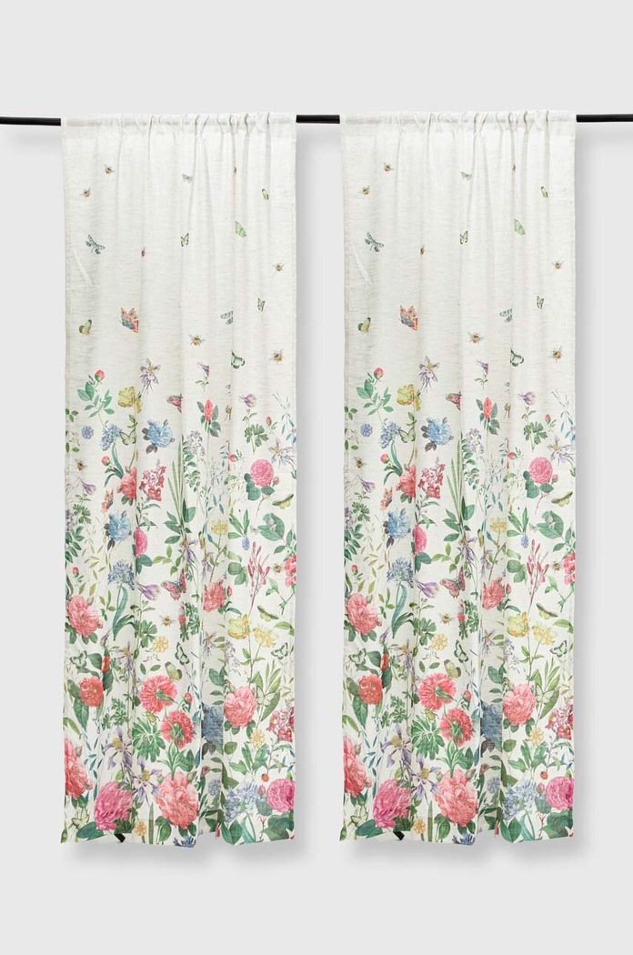 Dekoratívna záclona s prímesou ľanu 140 x 260 cm (2-pack) viac farieb RS24-DEU500 viacfarebná RS24