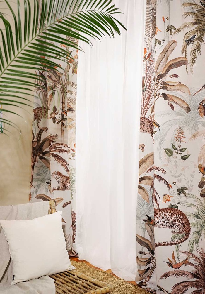 Dekoratívna záclona so vzorom 140 x 260 cm (2-pack) viac farieb viacfarebná RS24.DEU800