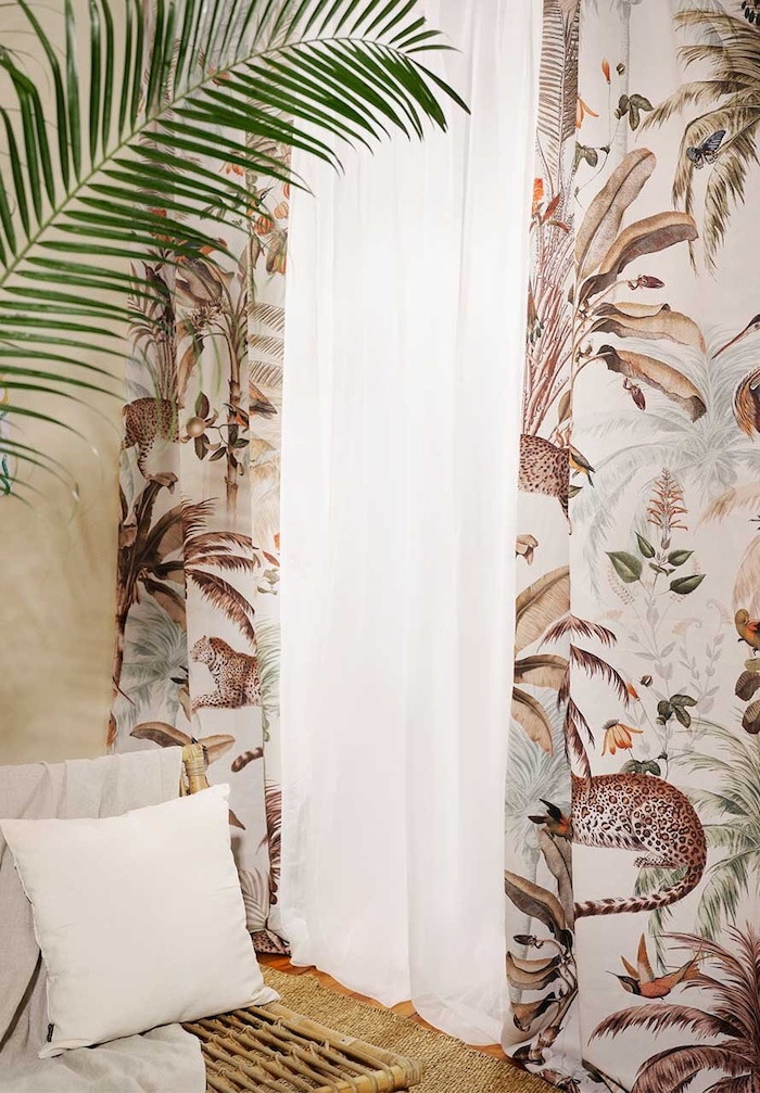 Dekoratívna záclona so vzorom 140 x 260 cm (2-pack) viac farieb viacfarebná RS24.DEU800