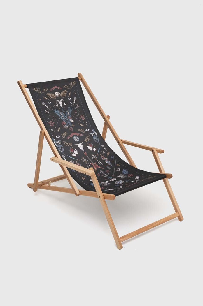 Leżak z podłokietnikami wzorzysty kolor multicolor multicolor RS24-GAU714
