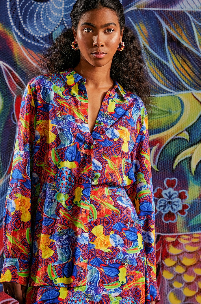 Koszula damska z kolekcji Jane Tattersfield x Medicine kolor multicolor casual multicolor RS24-KDD850
