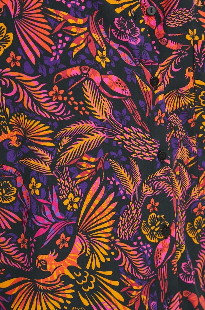 Koszula damska oversize wzorzysta kolor multicolor RS24-KKD071 multicolor