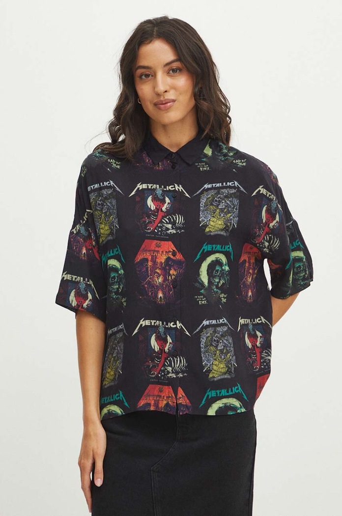 Koszula damska oversize Metallica kolor multicolor RS24-KKDB50 multicolor RS24