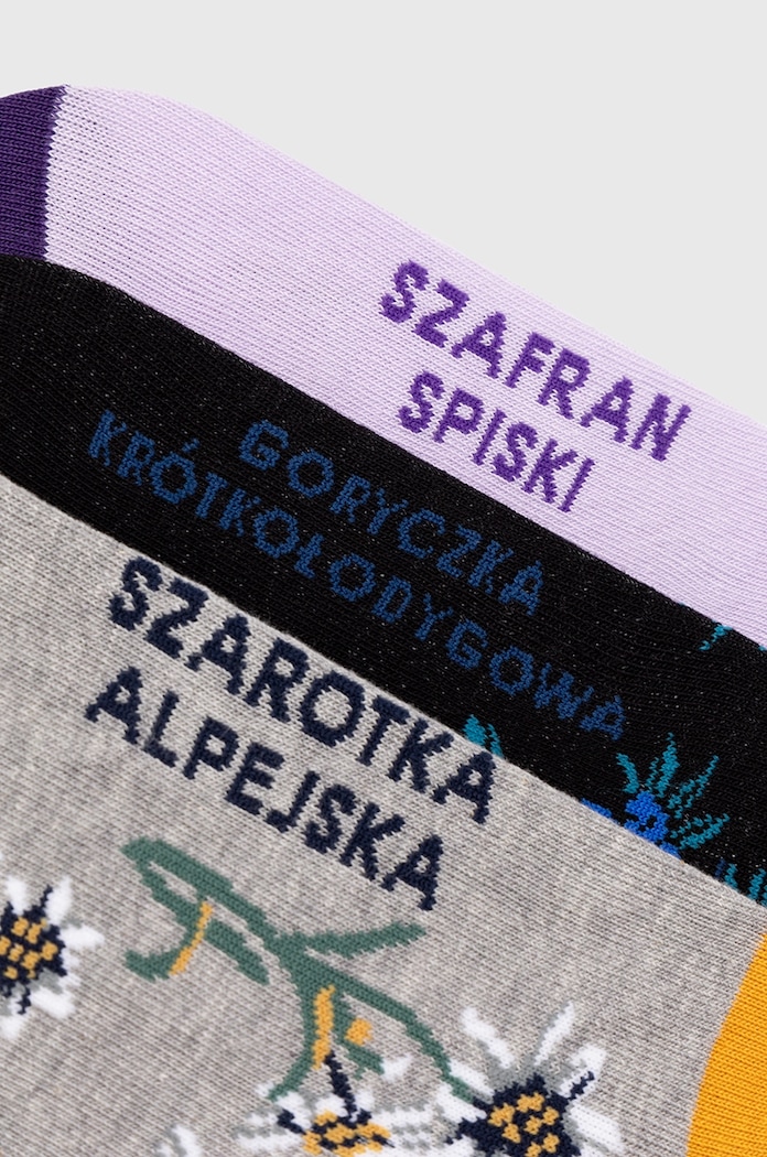Odzież Skarpetki bawełniane damskie z kolekcji Tatrzański Park Narodowy x Medicine (3-pack) kolor multicolor RS24.LGDA51 multicolor