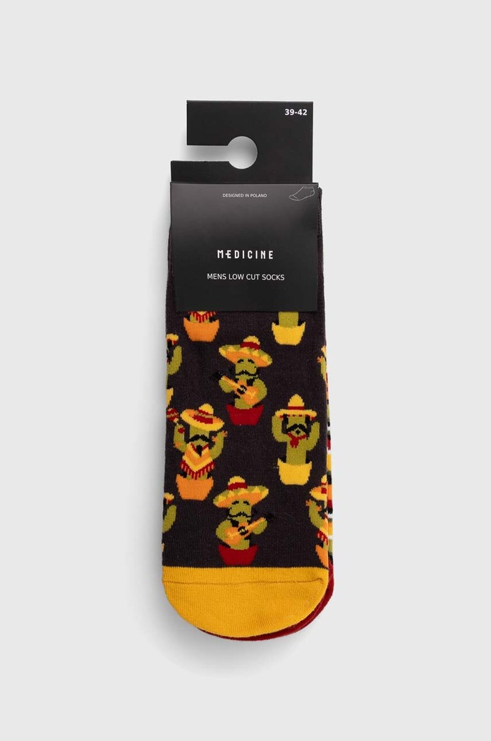 Odzież Skarpetki bawełniane męskie w kaktusy (2-pack) kolor multicolor kolor multicolor RS24.LGM305 multicolor