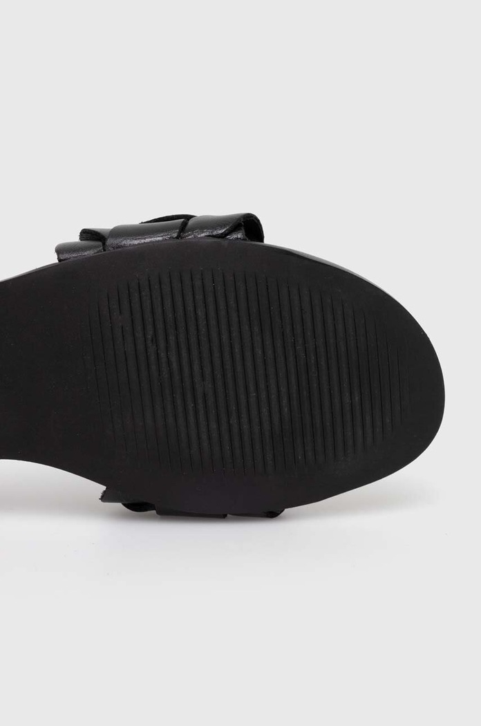 Kožené sandály dámské černá barva RS24.OBD708