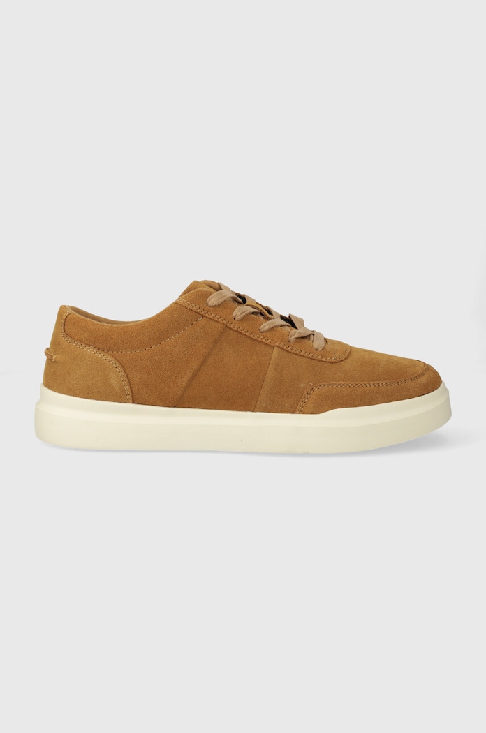Sneakersy zamszowe męskie gładkie kolor brązowy RS24-OBM302 brązowy RS24