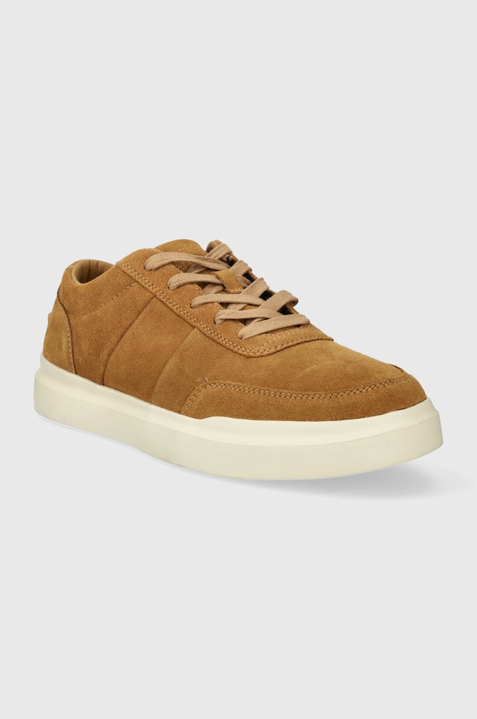 Obuwie Sneakersy zamszowe męskie gładkie kolor brązowy RS24-OBM302 brązowy
